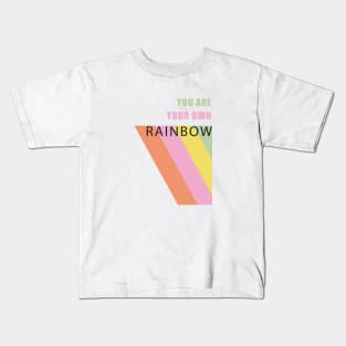 positive affirmation motivation selfconfidence love yourself selflove rainbow inspirational Kids T-Shirt